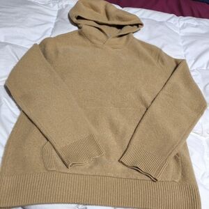 $425 Vince Women's Tan 100% Cashmere Hoodie